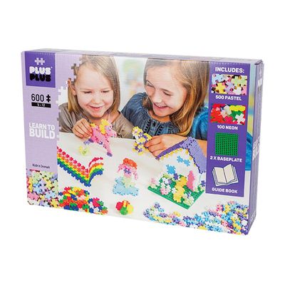 Peças de Montar - Mini Pastel 600 peças Learn to Build - 5009 - Plusplus