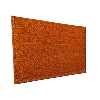Porta Cartão Slim Em Couro Prata Rusty
