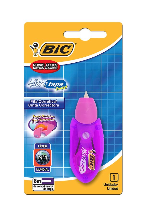 Fita Corretiva Bic Micro Tape 4mmx8m Lilás