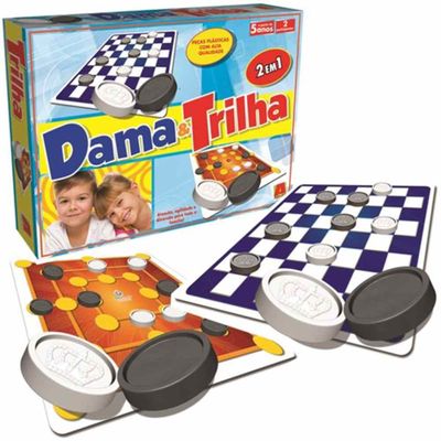 Jogo Dama e Trilha - 2 em 1 - Algazarra