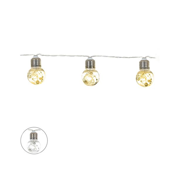 Cordão Luminoso Led 10 Lampada Branco com Pilha 3,9m