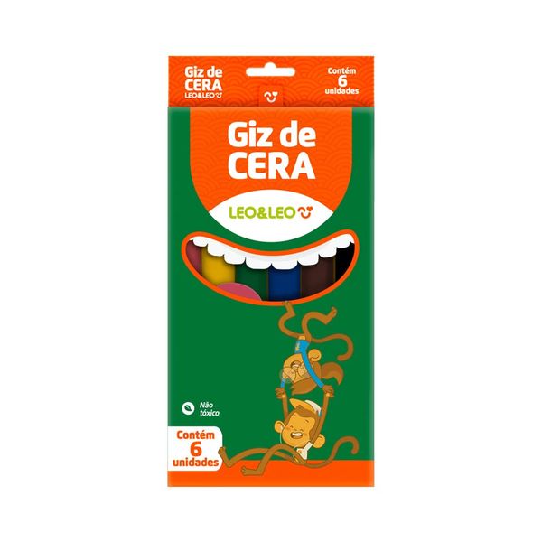 Giz Cera Leonora Fino 6 Cores Vibrantes