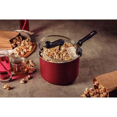 Pipoqueira Tramontina Loreto Em Alumínio Antiaderente Starflon Max Vermelho 20 Cm 3,5 L