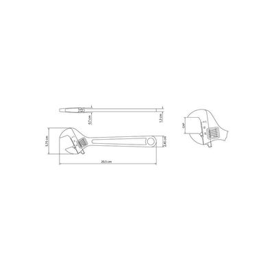 Chave Ajustavel Para Porcas 8" Tramontina Com Corpo Forjado Em Aço Carbono Cromado
