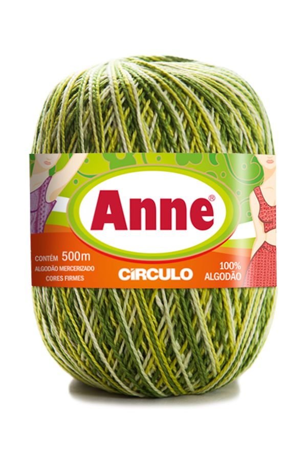 Linha Anne 500m Nº4/2 9462 Oliva Multicolor