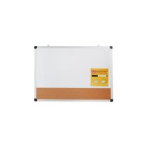 Quadro Magnético Branco Le com Cortiça e 2 Ímãs 50x70cm