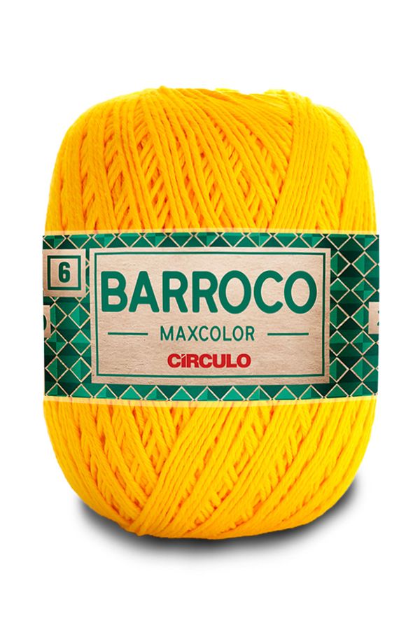Barbante Barroco Maxcolor 226m Nº4/6 1289 Amarelo Canário
