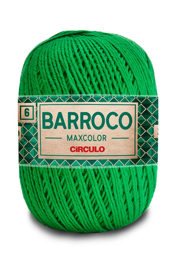 Barbante Barroco Maxcolor 226m Nº4/6 5767 Verde Bandeira