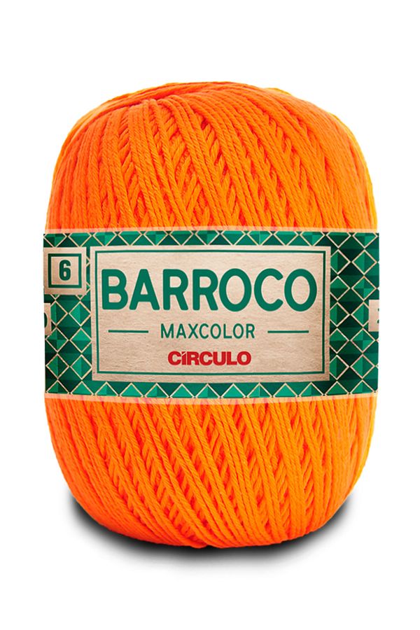 Barbante Barroco Maxcolor 226m Nº4/6 4456 Laranja