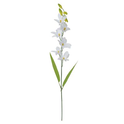 Haste Orquídea Dendrobium Florarte 62cm Branca