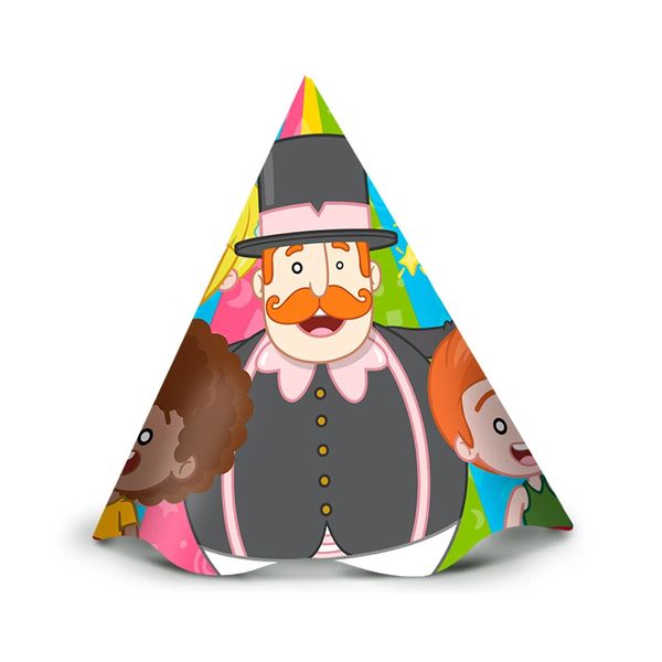 Chapéu de Papel Regina Mundo Bita 2 com 12 Unidades