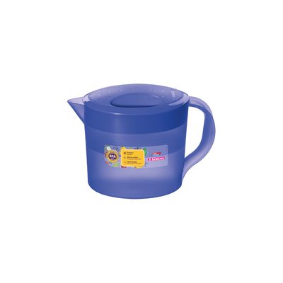 Jarra de Plástico Sanremo Vacfreezer Transparente Oval com Tampa 1,27L