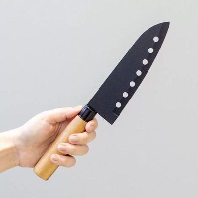 Faca Santoku Inox Cor Grafite Cabo Acácia 30cm