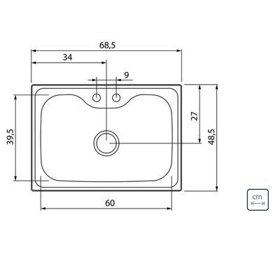 Cuba Morgana De Embutir (undermount) Aço Inox 60 Fx - Tramontina 93806/192