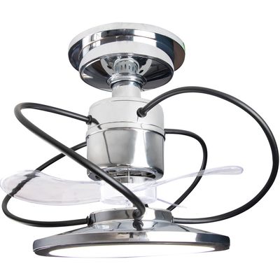 Ventilador de Teto Treviso Cromado Confort LED Contrl Remoto