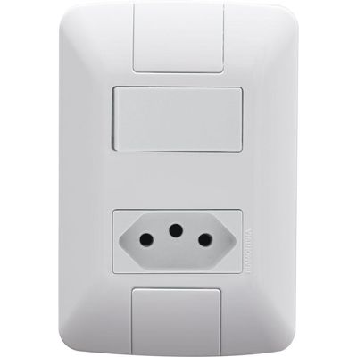 Kit 4 Conj 4x2 1 Interruptor Tomada 2p+t 10a 250v Tramontina