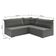 Sofá De Canto 5 Lugares Renaut Suede Cinza Mamflex Cinza