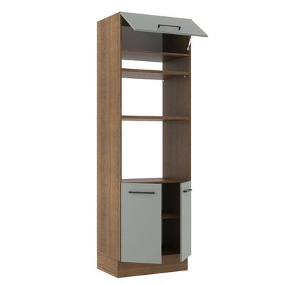 Torre Quente Agata 70 Cm 3 Portas - Rustic/cinza Madesa