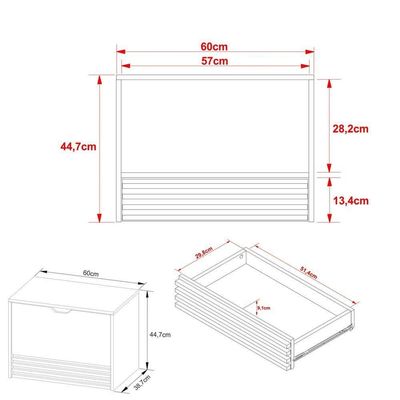Gabinete Banheiro 1 Porta 1 Gaveta 60Cm Cr10091 Amêndoa