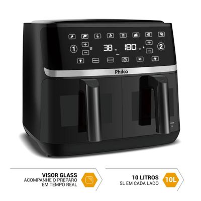 Air Fryer Philco 10L Cesto Duplo 2000W PAF10A 127V