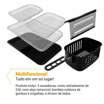 Air Fryer Philco 14L 4 em 1 Painel Digital PAF14A 220V