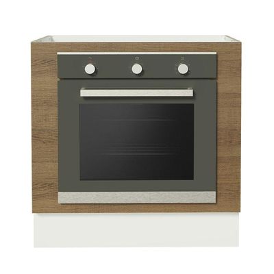 Balcão Para Forno Embutir 80x60cm Sem Tampo Branco/Rústico
