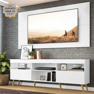 Rack Retrô Painel E Suporte Para Tv Até 65´ Fg3134