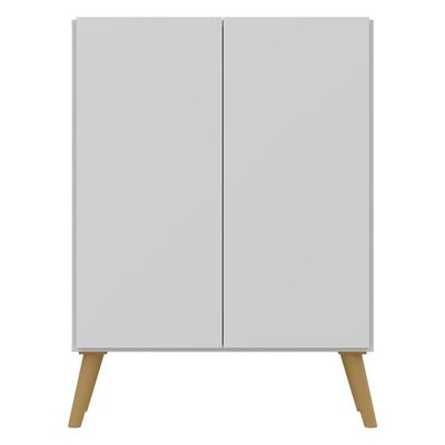 Aparador Buffet 2 Portas Multimóveis V3609 Branco/Natural