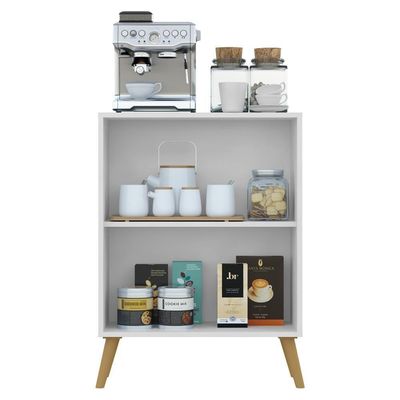 Aparador Buffet 2 Portas Multimóveis V3609 Branco/Natural