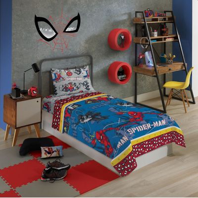 Jogo de Cama Solteiro 2 Peças Poliéster Spider Man Lepper