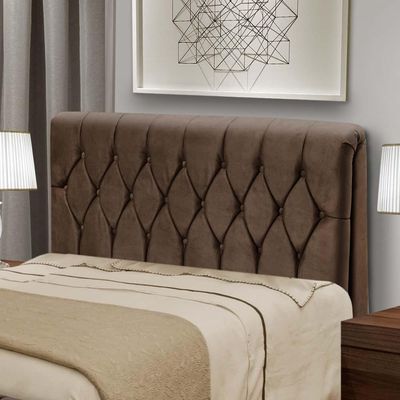Cabeceira Para Cama Box Casal Istambul Dobuê 1.40m Chocolate Chocolate