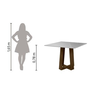 Mesa Sala De Jantar 4 Cadeiras Carvalho/off White