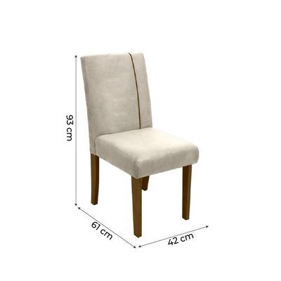 Mesa Sala De Jantar 4 Cadeiras Carvalho/off White