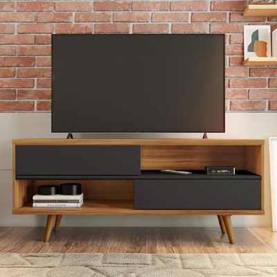 Rack Bancada Para Tv Até 50 Polegadas Nt1180 Notável Preto / Freijó Trend Preto