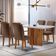 Mesa Olimpia 120cm Mdf Vidro Canto Reto Com 4 Cadeiras
