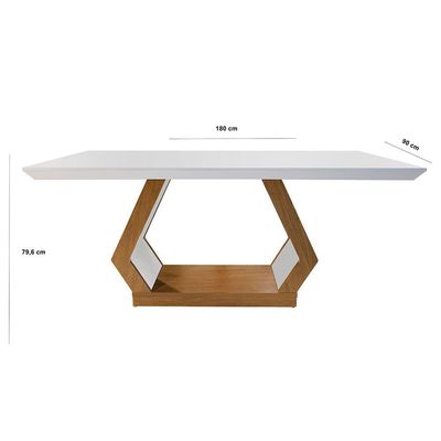 Mesa De Jantar 6 Cadeiras Retangular Alvorada Londrina Linho
