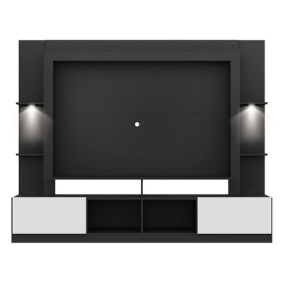 Estante Tv 65" Com Leds Berlim MultimóveisV3392 Preta/Branca