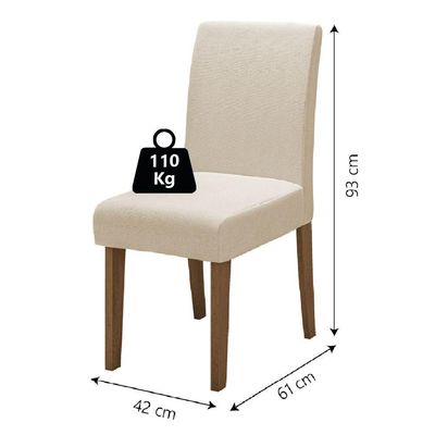 Conjunto De Mesa Sala De Jantar Athenas Redonda 4 Cadeiras Trieste Cedro / Off White / Areia Dobuê