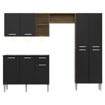Cozinha Compacta Multimóveis Fg3413 3 Leds Armário E Balcão