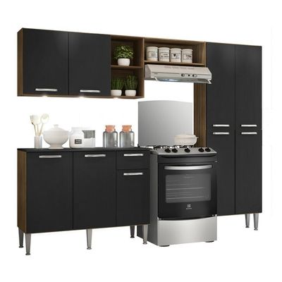 Cozinha Compacta Multimóveis Fg3413 3 Leds Armário E Balcão