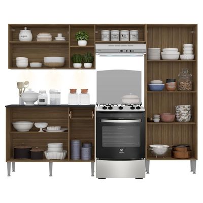 Cozinha Compacta Multimóveis Fg3413 3 Leds Armário E Balcão