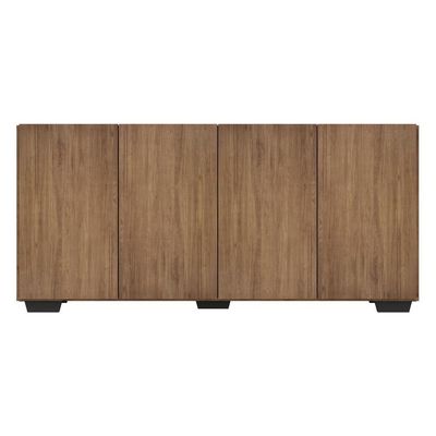 Aparador Buffet 4 Portas Veneza Multimóveis Rustic/preto