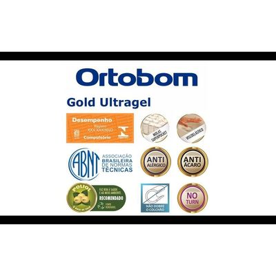 Colchão Gold Ultra Gel Queen (158X198X32) D45 Molas Ortobom