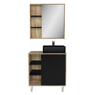 Gabinete Banheiro Cuba E Espelheira 80cm Multimóveis Cr10067