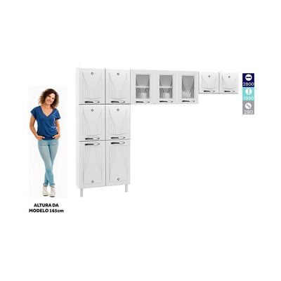 Cozinha De Aço Compacta Clara 3 Peças Cr6152 Branco