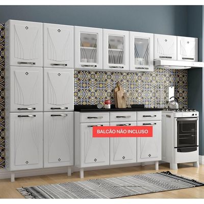 Cozinha De Aço Compacta Clara 3 Peças Cr6152 Branco