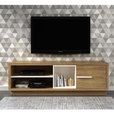 Rack Tv 42" Com 1 Porta Cr45008 Natural/Off White