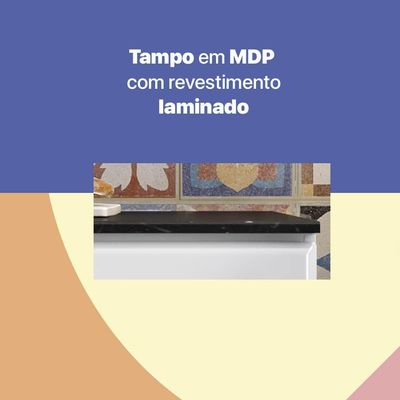 Balcão De Cozinha De Aço Triplo Com Tampo Rose Branco
