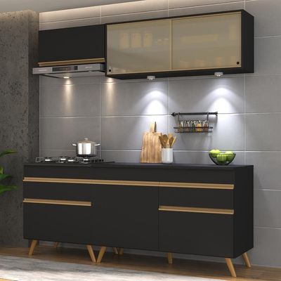 Cozinha Compacta 4 Peças Com Leds Veneza Up Multimóveis