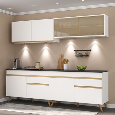 Cozinha Compacta 4 Peças Com Leds Veneza Up Multimóveis